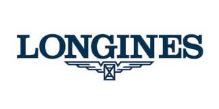 Logotypen för Longines i grå färg på en vit bakgrund.