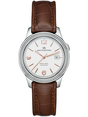 Sjöö Sandström Royal Steel Classic Automatic 41mm 008928, handla denna klocka online eller i butik hos klockmaster