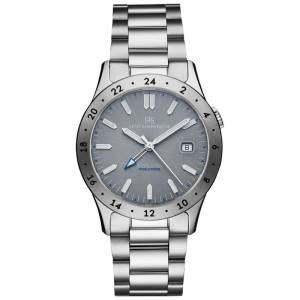 Sjöö Sandström Royal Steel Worldtimer 36mm 020500, handla denna klocka online eller i butik hos klockmaster