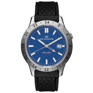 Sjöö Sandström Royal Steel Worldtimer 41mm 020791, handla denna klocka online eller i butik hos klockmaster