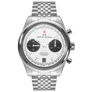 Sjöö Sandström Royal Steel Chronograph 40mm 021620, handla denna klocka online eller i butik hos klockmaster