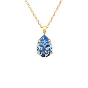 Caroline Svedbom Mini Drop Halsband Guld Light Sapphire   100004114414, handla denna klocka online eller i butik hos klockmaster