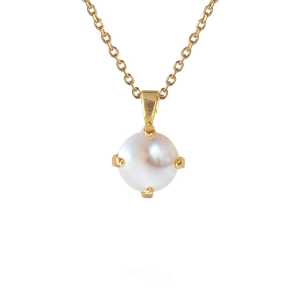 Caroline Svedbom Classic Petite Halsband Guld och vit  100082116843, handla denna klocka online eller i butik hos klockmaster