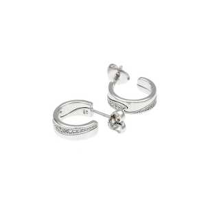 Georg Jensen Fusion Small Earhoop Vitt Guld  10016434, handla denna klocka online eller i butik hos klockmaster