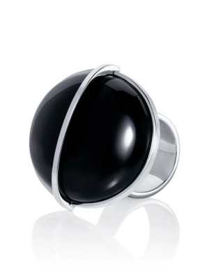 Efva Attling Slick and Black Ring 17,5mm Silver/Svart 13-100-02438-1750, handla denna klocka online eller i butik hos klockmaster