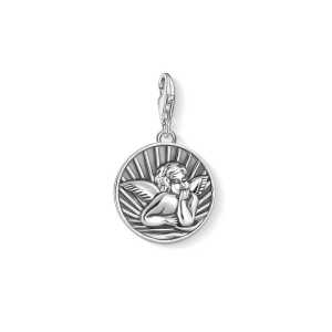 Thomas Sabo Charm Pendant Disc Guardian - Silver 1706-637-21, handla denna klocka online eller i butik hos klockmaster