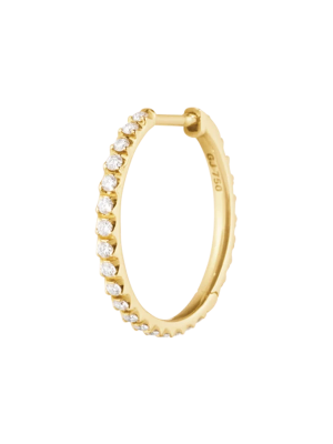 Georg Jensen Signature Diamonds Örhänge, Hoop, Stort, Single - Guld 20001504, handla denna klocka online eller i butik hos klockmaster