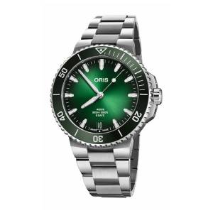 ORIS Aquis Date Calibre 400 43.5mm 40077904157MB, handla denna klocka online eller i butik hos klockmaster