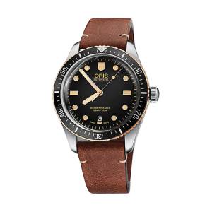 ORIS Divers Herritage 65 40mm 73377074354LSDARKBROWN, handla denna klocka online eller i butik hos klockmaster
