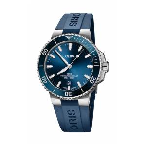 ORIS Aquis Date 41.5mm 73377874135RSBLUE, handla denna klocka online eller i butik hos klockmaster