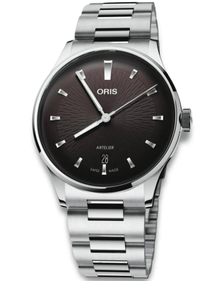 ORIS Artelier Date 38mm 73378104054MB, handla denna klocka online eller i butik hos klockmaster