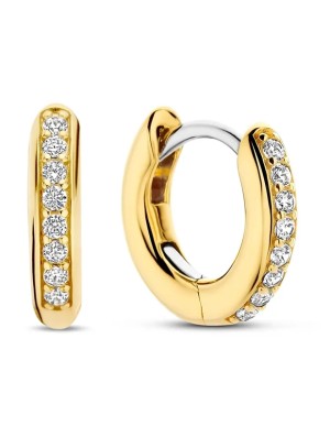 Ti Sento Tennis Huggies Örhängen 12mm - Guld 7811ZY, handla denna klocka online eller i butik hos klockmaster