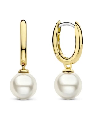 Ti Sento Pearl Hoops Örhängen - Guld 7939YP, handla denna klocka online eller i butik hos klockmaster