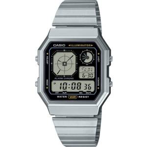 CASIO Vintage Retro-futuristic 34mm A130WE-1AEF, handla denna klocka online eller i butik hos klockmaster