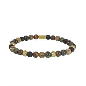 AROCK Armband Mike - Brun, guld, grön och svart AA365434, handla denna klocka online eller i butik hos klockmaster