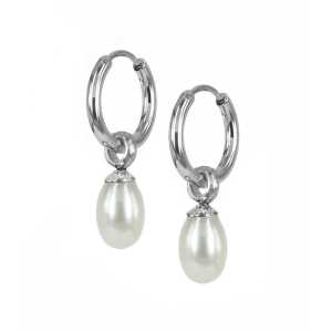 Astrid och Agnes Örhängen Palma - Silver och vit AA400098, handla denna klocka online eller i butik hos klockmaster
