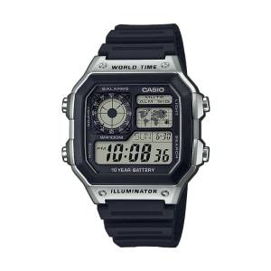 CASIO Timeless World Time 42mm AE-1200WH-1CVEF, handla denna klocka online eller i butik hos klockmaster
