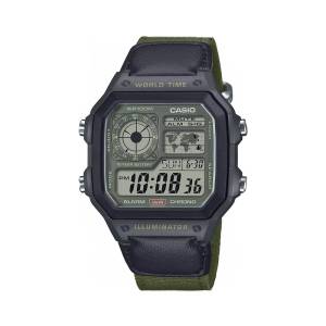 CASIO Timeless World Time 42mm AE-1200WHUB-3AVEF, handla denna klocka online eller i butik hos klockmaster