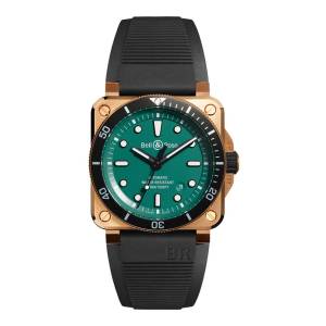 Bell and Ross BR0392 Diver 42mm BR0392-D-LT-BR/SRB, handla denna klocka online eller i butik hos klockmaster