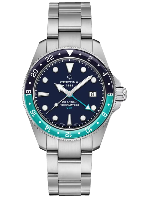 CERTINA DS Action GMT Powermatic 80 41mm C0329291104101, handla denna klocka online eller i butik hos klockmaster