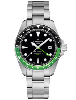 CERTINA DS Action GMT Powermatic 80 41mm C0329291105100, handla denna klocka online eller i butik hos klockmaster