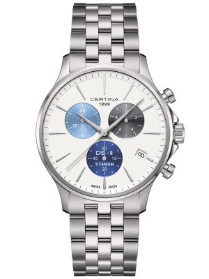 CERTINA DS-8 Chronograph Titanium 41mm C0454174401100, handla denna klocka online eller i butik hos klockmaster