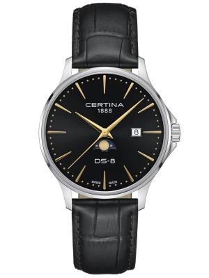 CERTINA DS-8 Moonphase Gent 38mm C0454231605100, handla denna klocka online eller i butik hos klockmaster