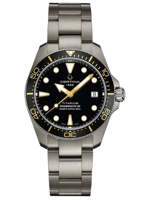 CERTINA DS Action Diver Powermatic 80 Titanium 38mm C0488074405100, handla denna klocka online eller i butik hos klockmaster