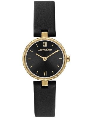 Calvin Klein Gleam 24mm Svart tavla Läder CK25100230, handla denna klocka online eller i butik hos klockmaster