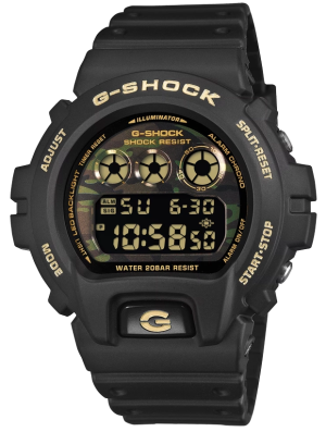 CASIO G-Shock Bold Camo, Camo and Gold 50mm DW-6900CF-1ER, handla denna klocka online eller i butik hos klockmaster