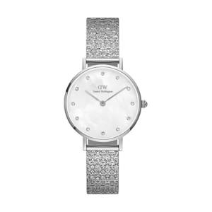 Daniel Wellington Petite Lumine Pressed Piano White MoP Silver 28mm DW00100592, handla denna klocka online eller i butik hos klockmaster