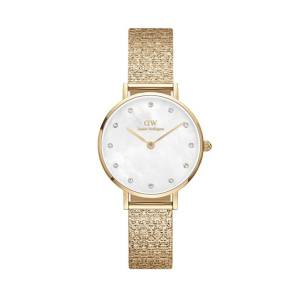 Daniel Wellington Petite Lumine Pressed Piano White MoP Gold 28mm DW00100594, handla denna klocka online eller i butik hos klockmaster