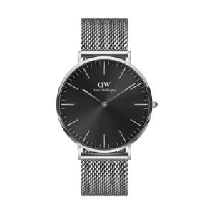 Daniel Wellington Classic Mesh Onyx 40mm DW00100629, handla denna klocka online eller i butik hos klockmaster