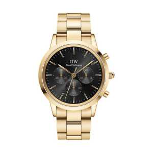 Daniel Wellington Iconic Chronograph Link Onyx G 42mm DW00100641, handla denna klocka online eller i butik hos klockmaster