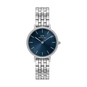 Daniel Wellington Petite Lumine Bezel 5-Link Arctic S 28mm DW00100664, handla denna klocka online eller i butik hos klockmaster