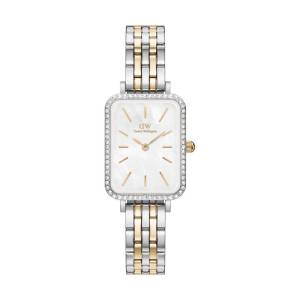 Daniel Wellington Quadro Lumine Bezel 5-Link Two-Tone MOP 20mm DW00100671, handla denna klocka online eller i butik hos klockmaster