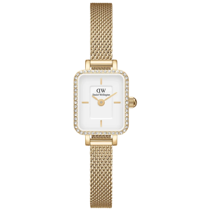 Daniel Wellington Quadro Mini Lumine Bezel Gold 15.5mm DW00100730, handla denna klocka online eller i butik hos klockmaster