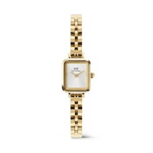 Daniel Wellington Quadro Mini Arch 3-link White Sunray Gold 15,5mm DW00100850, handla denna klocka online eller i butik hos klockmaster