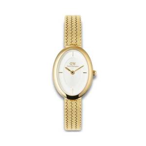Daniel Wellington Juliette Braided Mesh White Sunray Gold 23mm DW00100882, handla denna klocka online eller i butik hos klockmaster