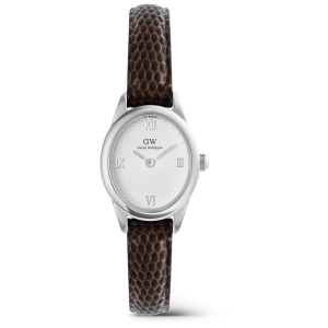 Daniel Wellington Ophelia Mini Dark Brown Lizard White Guilloché Silver 22mm DW00100888, handla denna klocka online eller i butik hos klockmaster
