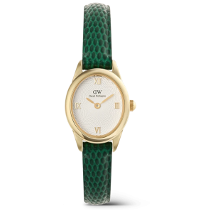 Daniel Wellington Ophelia Mini Green Lizard White Guilloché Gold 22mm DW00100892, handla denna klocka online eller i butik hos klockmaster