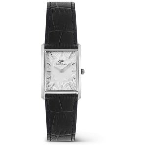 Daniel Wellington Bound Black Crocodile Guilloché Silver 22mm DW00100898, handla denna klocka online eller i butik hos klockmaster