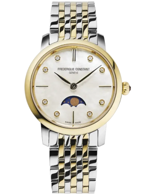 Frederique Constant Slimline Moonphase 30mm FC-206MPWD1S3B, handla denna klocka online eller i butik hos klockmaster