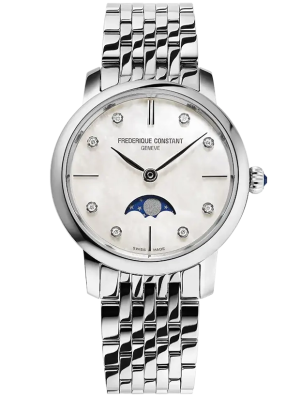 Frederique Constant Slimline Moonphase 30mm FC-206MPWD1S6B, handla denna klocka online eller i butik hos klockmaster