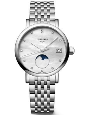 LONGINES Elegant Collection Moonphase 30mm L43304876, handla denna klocka online eller i butik hos klockmaster