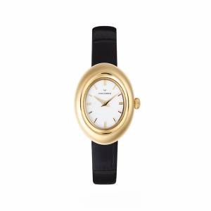 Mockberg Belle Oval Leather Gold MB1414, handla denna klocka online eller i butik hos klockmaster