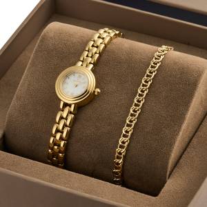 Mockberg Antique Gold Combo 19mm MB1684, handla denna klocka online eller i butik hos klockmaster