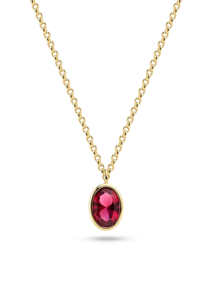 Sif Jakobs Halsband Sardinien Ovale - Guld/Rosa SJ-N2795-PKCZ-YG, handla denna klocka online eller i butik hos klockmaster