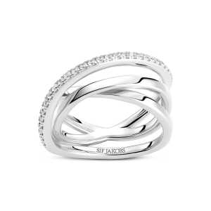 Ring Spirale Silver 17,8mm Sif Jakobs SJ-R2590-CZ-56, handla denna klocka online eller i butik hos klockmaster