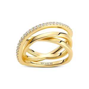 Ring Spirale Guld 17,8mm Sif Jakobs SJ-R2590-CZ-YG-56, handla denna klocka online eller i butik hos klockmaster